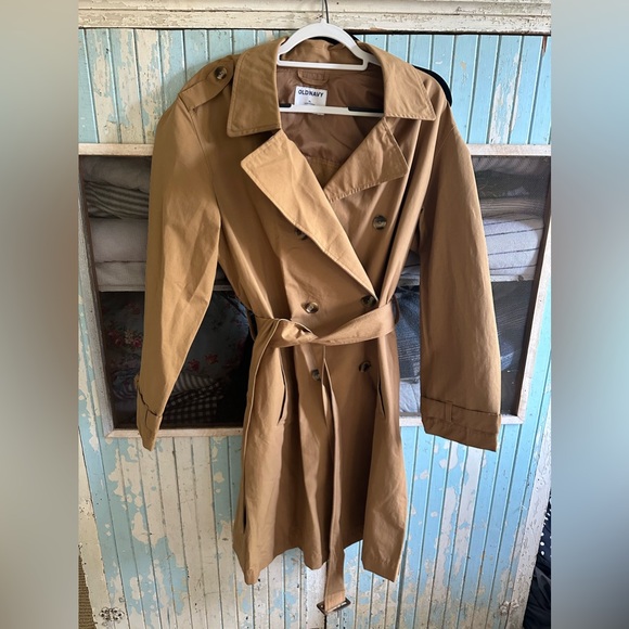 Old Navy Jackets & Blazers - NWOT Old Navy trench coat camel Brien size XL